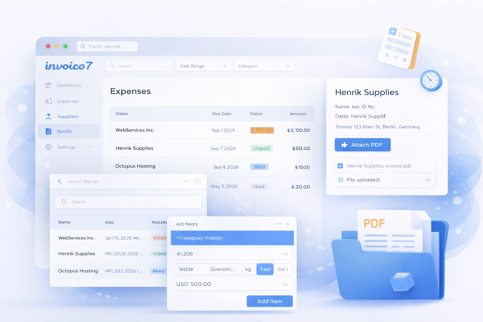 Easy expense storage with Invoico7